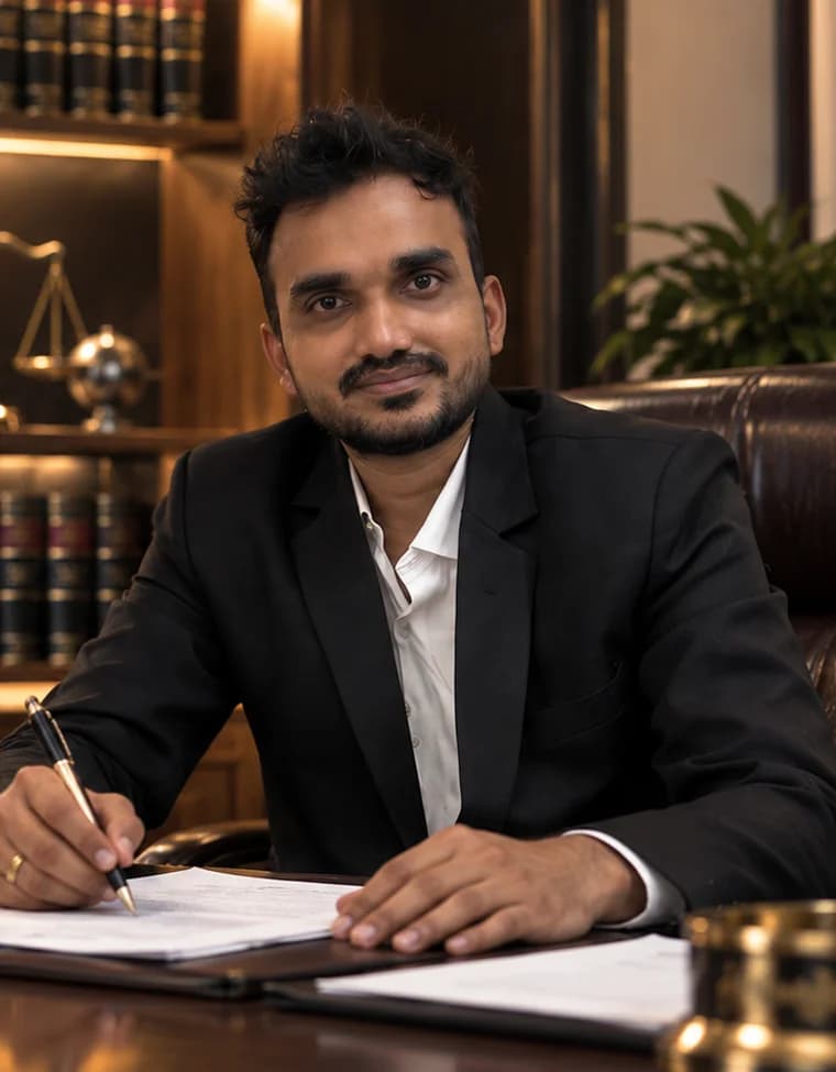 Adv. Rohan V. Yemul, founder of Sharlex Law LLP, at the firm's office